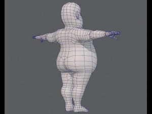 base mesh man character v09 3D Model