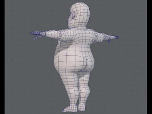 base mesh man character v09 3D Model