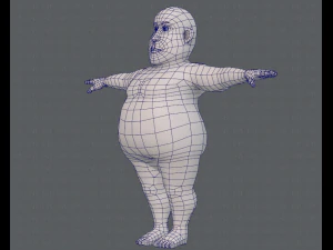 base mesh man character v09 3D Model