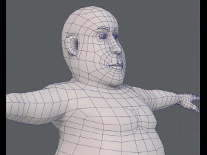 base mesh man character v09 3D Model
