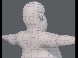 base mesh man character v09 3D Model