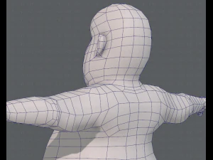 base mesh man character v09 3D Model