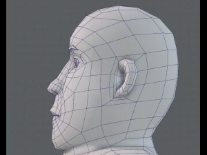 base mesh man character v09 3D Model