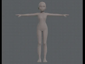 personagem de menina de malha b&aacute;sicav04 Modelo 3D