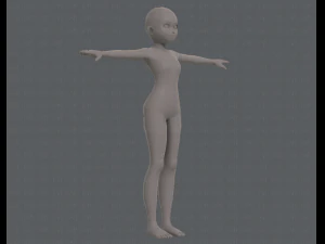 personagem de menina de malha b&aacute;sicav04 Modelo 3D