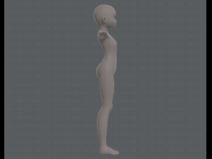 base mesh girl characterv04 3D Model