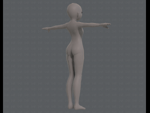 base mesh girl characterv04 3D Model