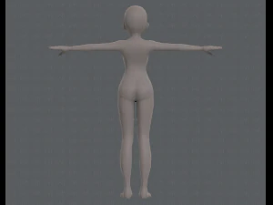 personagem de menina de malha b&aacute;sicav04 Modelo 3D