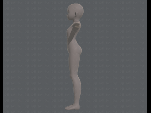 base mesh girl characterv04 3D Model