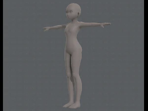 personagem de menina de malha b&aacute;sicav04 Modelo 3D
