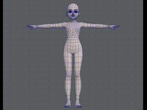 base mesh girl characterv04 3D Model