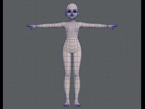 personagem de menina de malha b&aacute;sicav04 Modelo 3D