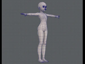 personagem de menina de malha b&aacute;sicav04 Modelo 3D
