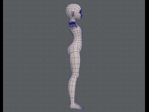 base mesh girl characterv04 3D Model