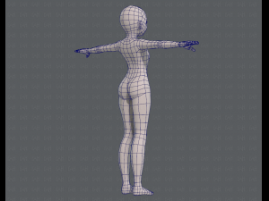 base mesh girl characterv04 3D Model