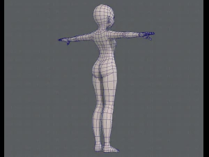 personagem de menina de malha b&aacute;sicav04 Modelo 3D