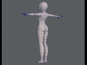 base mesh girl characterv04 3D Model