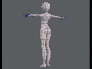 personagem de menina de malha b&aacute;sicav04 Modelo 3D