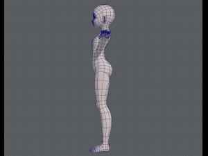base mesh girl characterv04 3D Model