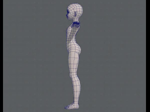 personagem de menina de malha b&aacute;sicav04 Modelo 3D