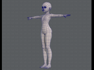 base mesh girl characterv04 3D Model