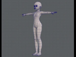 personagem de menina de malha b&aacute;sicav04 Modelo 3D