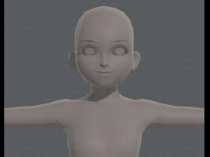 base mesh girl characterv04 3D Model
