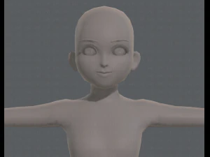 personagem de menina de malha b&aacute;sicav04 Modelo 3D