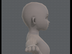 base mesh girl characterv04 3D Model