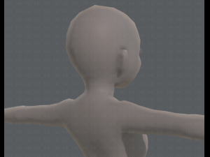 base mesh girl characterv04 3D Model