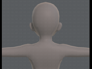 base mesh girl characterv04 3D Model