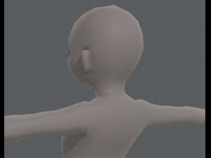 base mesh girl characterv04 3D Model