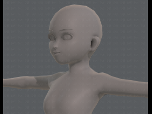 base mesh girl characterv04 3D Model