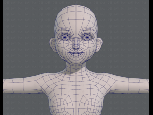 base mesh girl characterv04 3D Model