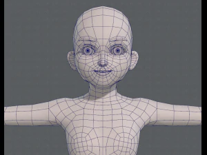 personagem de menina de malha b&aacute;sicav04 Modelo 3D