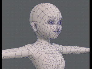 personagem de menina de malha b&aacute;sicav04 Modelo 3D