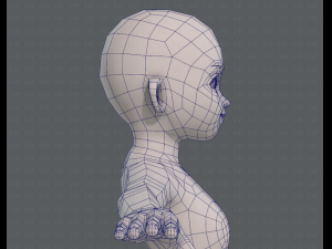 base mesh girl characterv04 3D Model