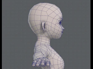 personagem de menina de malha b&aacute;sicav04 Modelo 3D