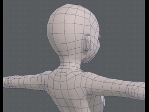 base mesh girl characterv04 3D Model