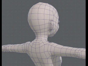 personagem de menina de malha b&aacute;sicav04 Modelo 3D