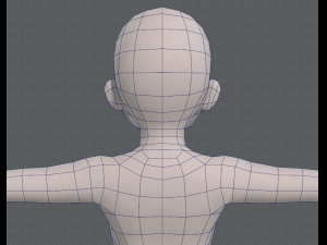 base mesh girl characterv04 3D Model