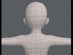 personagem de menina de malha b&aacute;sicav04 Modelo 3D