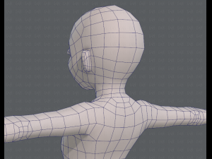 base mesh girl characterv04 3D Model