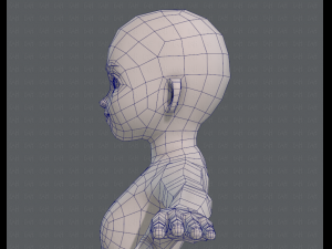 base mesh girl characterv04 3D Model