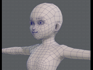 base mesh girl characterv04 3D Model