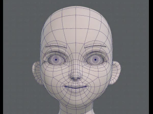 personagem de menina de malha b&aacute;sicav04 Modelo 3D