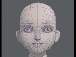 personagem de menina de malha b&aacute;sicav04 Modelo 3D