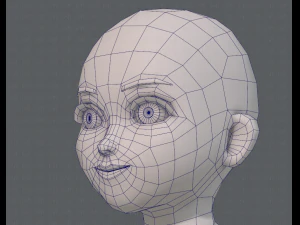 personagem de menina de malha b&aacute;sicav04 Modelo 3D