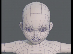 personagem de menina de malha b&aacute;sicav04 Modelo 3D