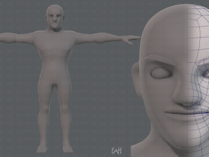 base mesh man character v10 3D मॉडल